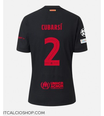 Barcelona Pau Cubarsi #2 Seconda Maglia 2024-25 Manica Corta